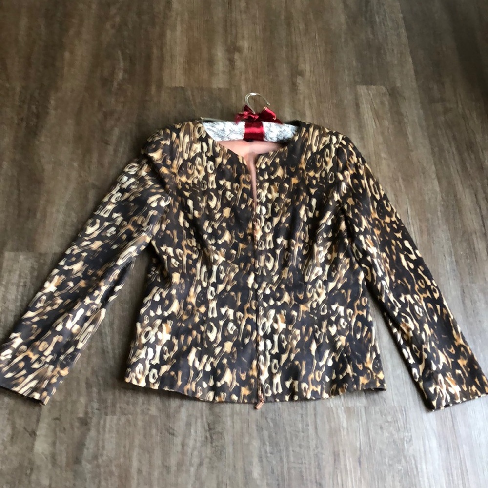 Escada sport animal print jacket.